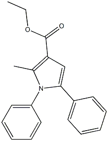 2-Methyl-1,5-diphenyl-1H-pyrrole-3-carboxylic acid ethyl ester Structure