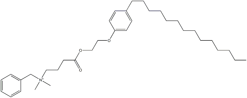 N,N-Dimethyl-N-benzyl-N-[3-[[2-(4-tetradecylphenyloxy)ethyl]oxycarbonyl]propyl]aminium 구조식 이미지