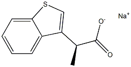 [S,(+)]-2-(Benzo[b]thiophene-3-yl)propionic acid sodium salt Structure