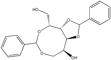 2-O,6-O:3-O,4-O-Dibenzylidene-L-glucitol Structure