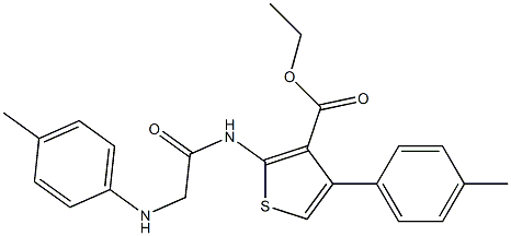 2-[[[(4-Methylphenyl)amino]acetyl]amino]-4-(4-methylphenyl)thiophene-3-carboxylic acid ethyl ester Structure