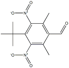 4-tert-Butyl-2,6-dimethyl-3,5-dinitrobenzenecarbaldehyde 구조식 이미지