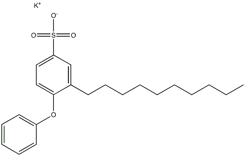 3-Decyl-4-phenoxybenzenesulfonic acid potassium salt 구조식 이미지