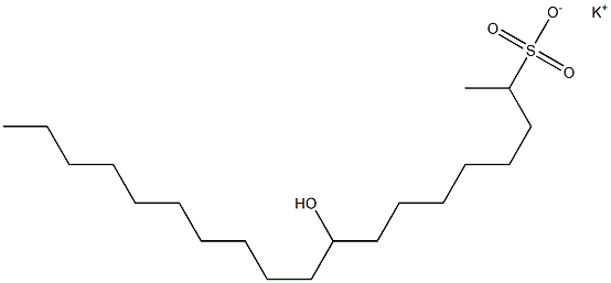 9-Hydroxynonadecane-2-sulfonic acid potassium salt 구조식 이미지