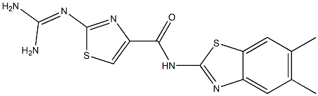 2-(Diaminomethyleneamino)-N-(5,6-dimethyl-2-benzothiazolyl)thiazole-4-carboxamide Structure