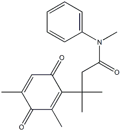 N-Methyl-N-phenyl-3,3-dimethyl-3-(2,4-dimethyl-3,6-dioxo-1,4-cyclohexadienyl)propanamide Structure