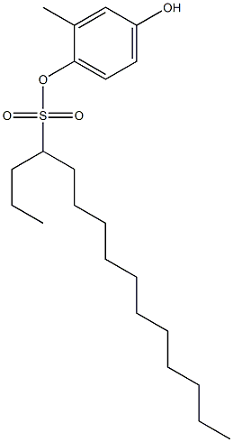 4-Pentadecanesulfonic acid 4-hydroxy-2-methylphenyl ester Structure