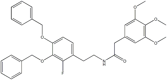 N-[2-[2-Fluoro-3,4-bis(benzyloxy)phenyl]ethyl]-2-(3,4,5-trimethoxyphenyl)acetamide Structure