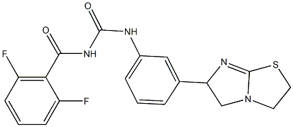 1-(2,6-Difluorobenzoyl)-3-[3-[[2,3,5,6-tetrahydroimidazo[2,1-b]thiazol]-6-yl]phenyl]urea 구조식 이미지