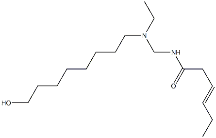 N-[[N-Ethyl-N-(8-hydroxyoctyl)amino]methyl]-3-hexenamide 구조식 이미지