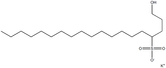 1-Hydroxynonadecane-4-sulfonic acid potassium salt Structure