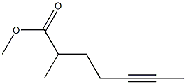 5-Heptyne-2-carboxylic acid methyl ester Structure
