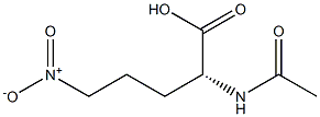 [R,(-)]-2-(Acetylamino)-5-nitrovaleric acid 구조식 이미지