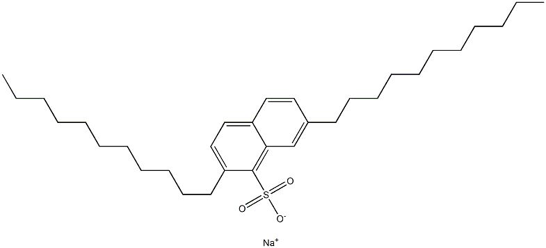 2,7-Diundecyl-1-naphthalenesulfonic acid sodium salt Structure