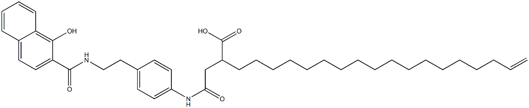 1-Hydroxy-N-[2-[4-(3-carboxy-1-oxo-20-henicosenylamino)phenyl]ethyl]-2-naphthamide Structure