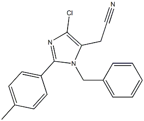 1-Benzyl-2-(4-methylphenyl)-4-chloro-1H-imidazole-5-acetonitrile 구조식 이미지