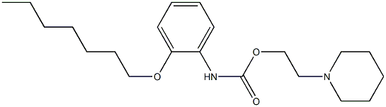 1-[2-[[(2-(Heptyloxy)phenyl)amino]carbonyloxy]ethyl]piperidine 구조식 이미지