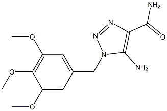 1-[3,4,5-Trimethoxybenzyl]-5-amino-1H-1,2,3-triazole-4-carboxamide Structure