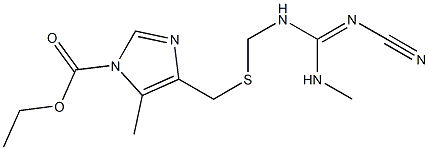 4-[[[(2-Cyano-3-methylguanidino)methyl]thio]methyl]-5-methyl-1H-imidazole-1-carboxylic acid ethyl ester Structure