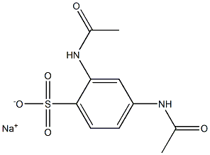 2,4-Di(acetylamino)benzenesulfonic acid sodium salt Structure