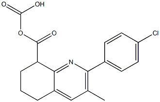 2-(4-Chlorophenyl)-5,6,7,8-tetrahydroquinoline-8,8-bis(carboxylic acid methyl) ester 구조식 이미지