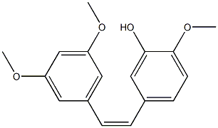 (Z)-3,4',5-Trimethoxy-3'-hydroxystilbene 구조식 이미지