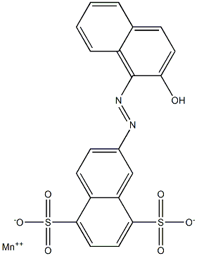 2-[(2-Hydroxy-1-naphtyl)azo]-5,8-naphthalenedisulfonic acid manganese(II) salt Structure