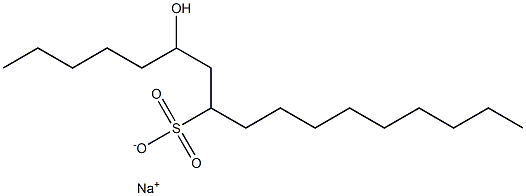 6-Hydroxyheptadecane-8-sulfonic acid sodium salt 구조식 이미지