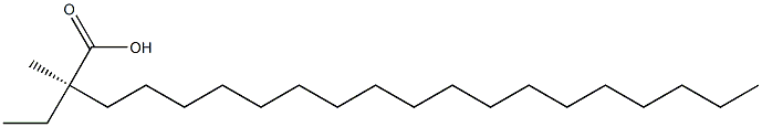 [R,(+)]-2-Ethyl-2-methylicosanoic acid Structure