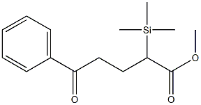 5-Oxo-5-phenyl-2-(trimethylsilyl)pentanoic acid methyl ester 구조식 이미지