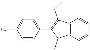 3-Ethyl-1-methyl-2-(4-hydroxyphenyl)-1H-indene 구조식 이미지