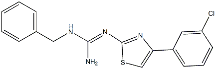 N-[Amino(benzylamino)methylene]-4-(3-chlorophenyl)thiazole-2-amine Structure