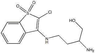 2-Amino-4-[[(2-chlorobenzo[b]thiophene-1,1-dioxide)-3-yl]amino]-1-butanol 구조식 이미지