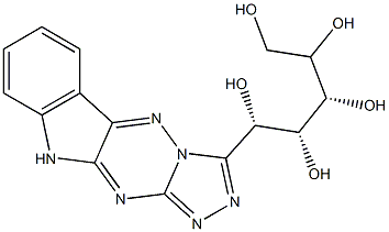 3-[(1S,2R,3S)-1,2,3,4,5-Pentahydroxypentyl]-10H-1,2,4-triazolo[4',3':2,3][1,2,4]triazino[5,6-b]indole Structure