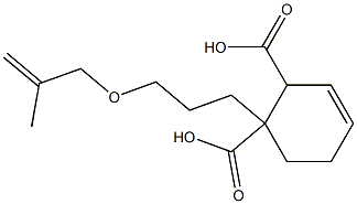 3-Cyclohexene-1,2-dicarboxylic acid hydrogen 1-[3-(methallyloxy)propyl] ester 구조식 이미지