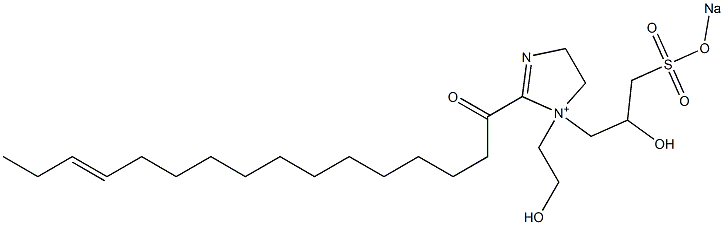 1-(2-Hydroxyethyl)-1-[2-hydroxy-3-(sodiooxysulfonyl)propyl]-2-(13-hexadecenoyl)-2-imidazoline-1-ium Structure
