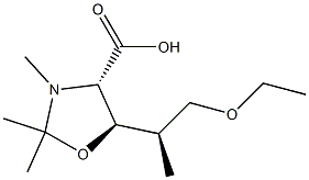 (4S,5R)-2,2,3-Trimethyl-5-[(1R)-2-ethoxy-1-methylethyl]-4-oxazolidinecarboxylic acid Structure