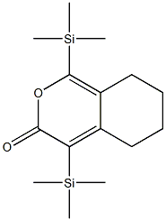 5,6,7,8-Tetrahydro-1,4-bis(trimethylsilyl)-3H-2-benzopyran-3-one 구조식 이미지