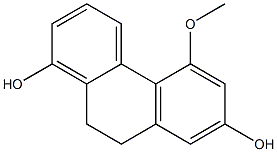 5-Methoxy-9,10-dihydrophenanthrene-1,7-diol 구조식 이미지