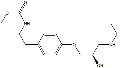 [4-[(R)-2-Hydroxy-3-(isopropylamino)propoxy]phenethyl]carbamic acid methyl ester 구조식 이미지