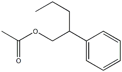 Acetic acid 2-phenylpentyl ester Structure
