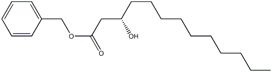 [S,(+)]-3-Hydroxytridecanoic acid benzyl ester 구조식 이미지
