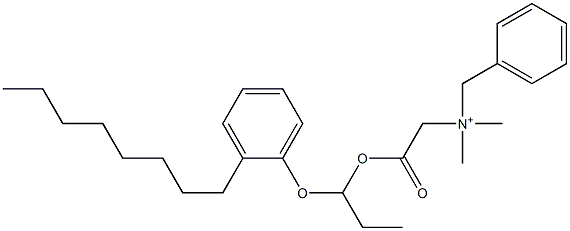 N,N-Dimethyl-N-benzyl-N-[[[1-(2-octylphenyloxy)propyl]oxycarbonyl]methyl]aminium Structure