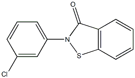 2-(3-Chlorophenyl)-1,2-benzisothiazol-3(2H)-one 구조식 이미지