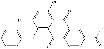 1-Anilino-2,4-dihydroxy-6-nitroanthraquinone Structure