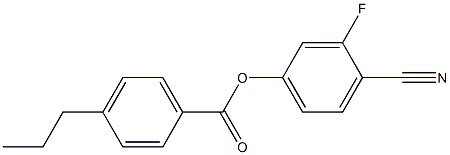 4-Propylbenzoic acid 4-cyano-3-fluorophenyl ester Structure