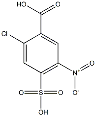 2-Chloro-5-nitro-4-sulfobenzoic acid 구조식 이미지