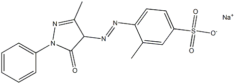 4-[(5-Oxo-4,5-dihydro-3-methyl-1-phenyl-1H-pyrazol-4-yl)azo]-3-methylbenzenesulfonic acid sodium salt 구조식 이미지