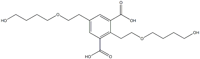 2,5-Bis(7-hydroxy-3-oxaheptan-1-yl)isophthalic acid 구조식 이미지