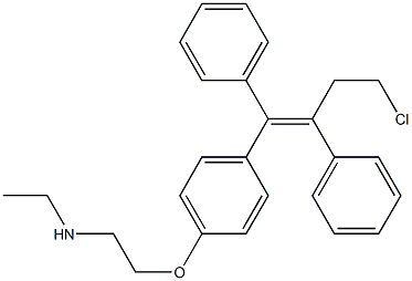 1-(2-Chloroethyl)-1-phenyl-2-[4-(2-ethylaminoethoxy)phenyl]-2-(phenyl)ethene 구조식 이미지